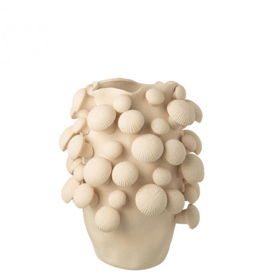 J-Line J Line Grands vases Grand vase Vases hauts Vase haut. Jolipa Vase Fungi Argile Beige Large.