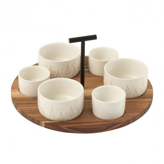 J-Line J Line plat apéritif plats apéritifs Jolipa Service À Tapas Tableau Noir Blanc Large.