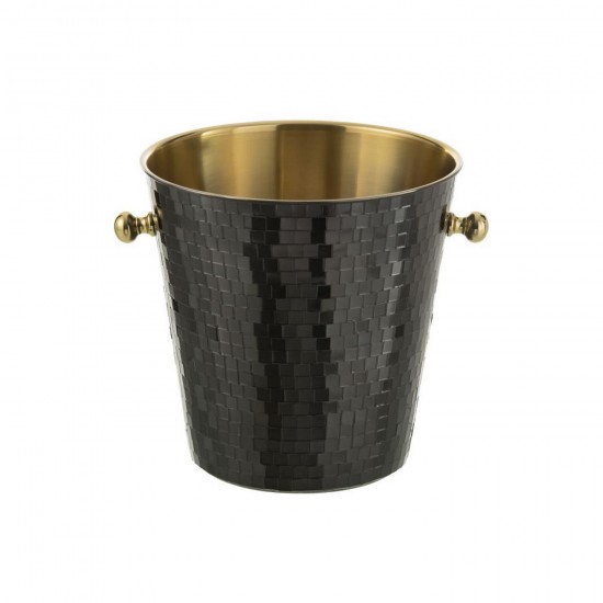J-Line J Line seaux à glace champagne Jolipa Seau À Glace Mosaïque Acier Inoxydable Noir.