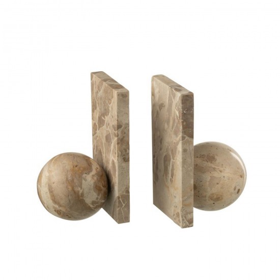 J-Line J Line serres livres Jolipa Serre Livres Marbre Beige.