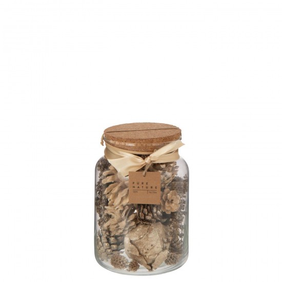 J-Line J Line fleurs séchées Jolipa Fleurs Séchées Mix Fleur Séchée Doré Large.