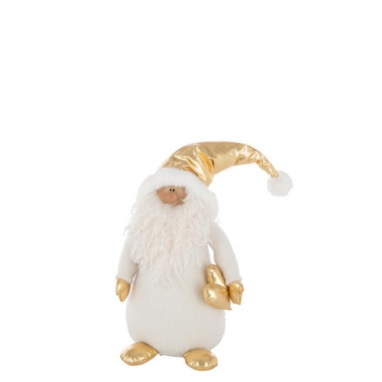 J-Line J Line peres noël Jolipa Père Noël Coeur Doré Polyester Blanc Doré Large.