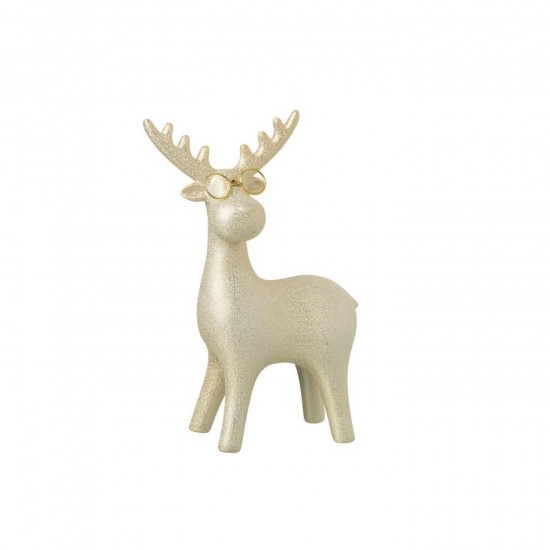 J-Line J Line rennes caribous Jolipa Renne 4 Pieds Lunettes Porcelaine Doré Large.