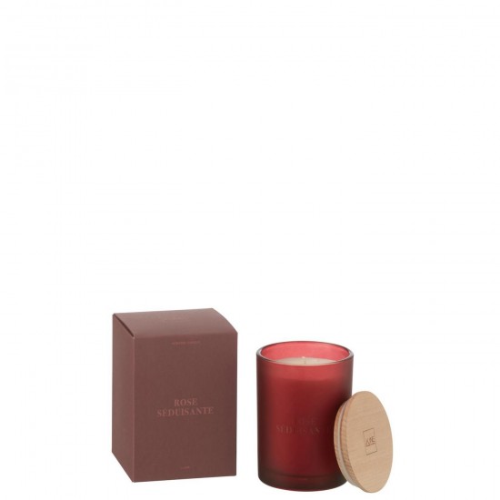 J-Line J Line bougies parfumées Jolipa Bougie Senteur Accords Essentiels Rose Seduisante 38H.