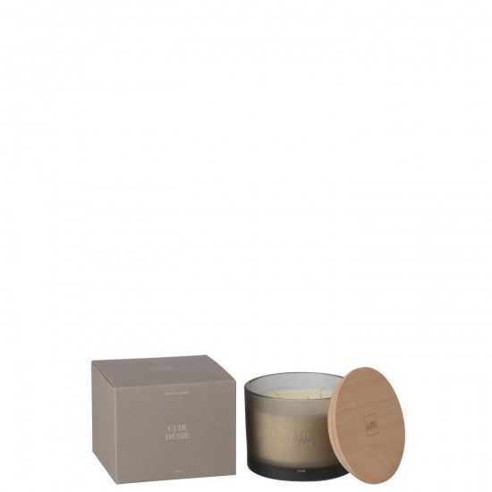 J-Line J Line bougies parfumées Jolipa Bougie Senteur Accords Essentiels Cuir Desir 28H.