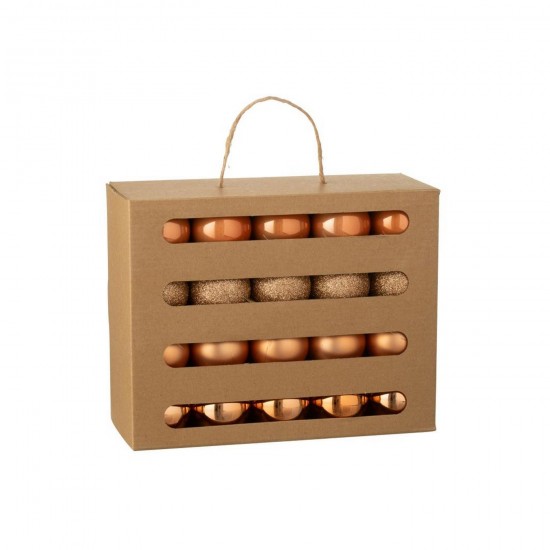 J-Line J Line boules de noel Jolipa Boite De 40 Boule De Noël Plastique Orange.