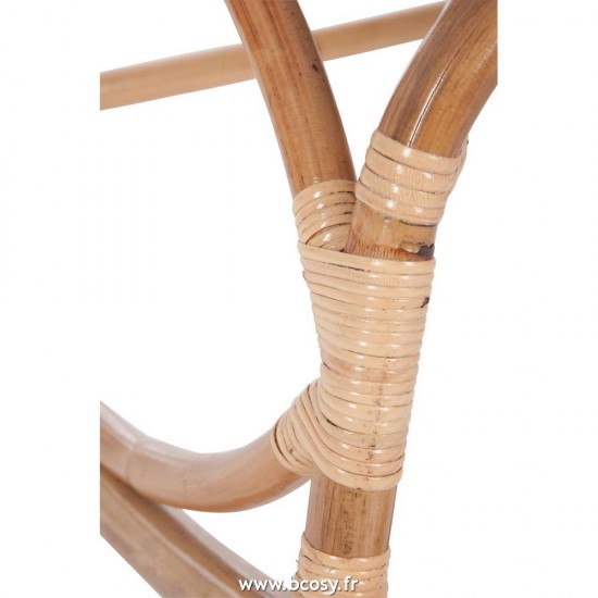 J-Line Fauteuil à bascule en rotin Naturel 110X66X93Cm fauteuil bascule bambou et rotin fauteuils a bascule rotin berceuses berçantes Fauteuil A Bascule Rotin Naturel