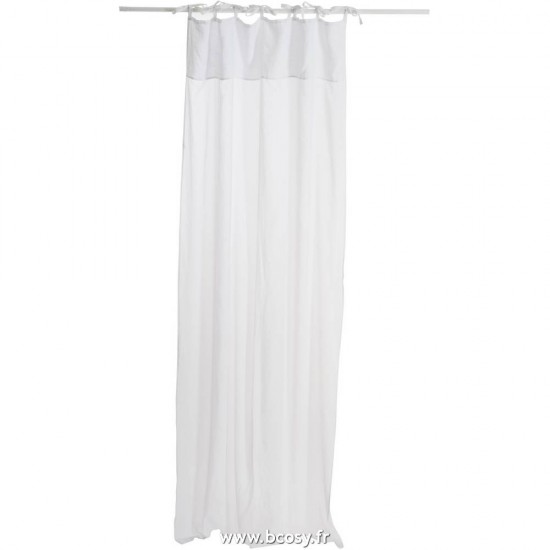 J-Line rideaux Jolipa J Line Jline Rideau Voile Coton Lin Blanc