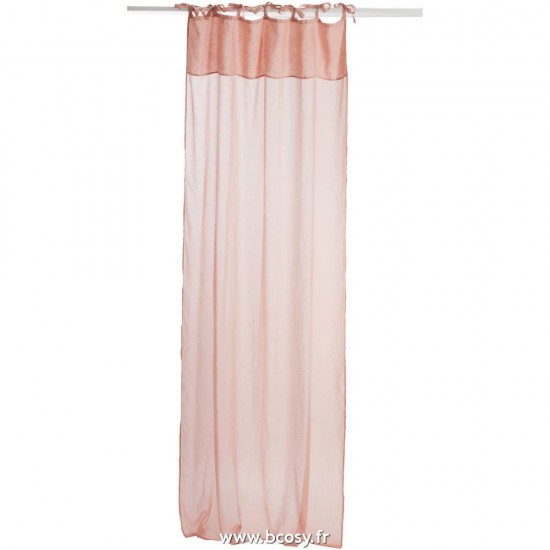 J-Line rideaux Jolipa J Line Jline Rideau Voile Coton Lin Rose Peche