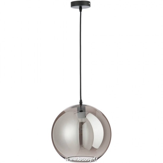J Line Lampe Boule Verre Mirroir Argent Large Jline 75205 by Jolipa 75205
