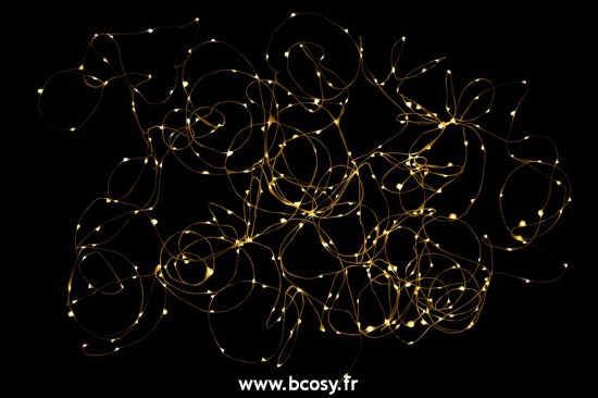 J-Line J Line guirlandes suspendues Jolipa Guirlande Luminaire Fil Argent 300 Led Blanc Chaud.