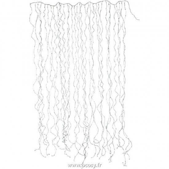 J Line Guirlande Luminaire Rideau 2X3M Argent 1020 Led Blanc Chaud L18xB18xH7 cm Jline 75966 by Jolipa 75966