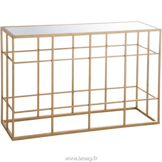 J Line Console Barre Metal Verre Or Jline 77176 by Jolipa 77176