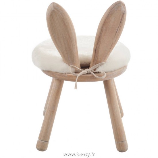 Jolipa Jline Chaise Oreil Lapin Bois Naturel