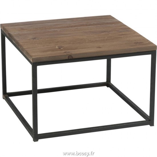 J Line Table Gigogne Bois Metal Marron+Noir Jline 78551 by Jolipa 78551
