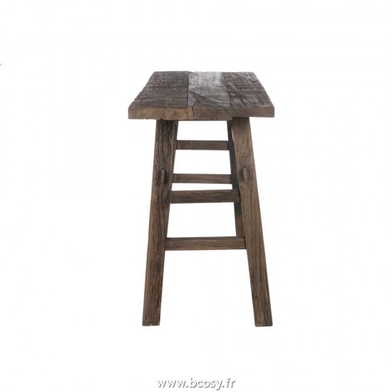 J-Line Console rectangulaire en bois massif rustique tables de drapier murales Jolipa Jline Console Bois Marron