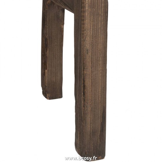 J-Line Console rectangulaire en bois massif rustique tables de drapier murales Console Bois Marron