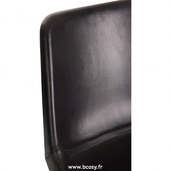 J-Line sièges baquets cuves coquille Chaise Loft Cuir Metal Noir