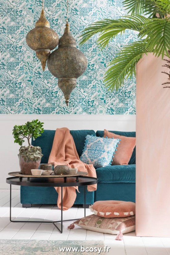 Jolipa Jline Table Gigogne Ronde Bois Metal Marron Fonce Large