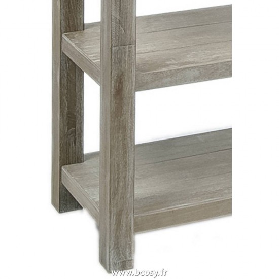 J-Line console 2 tiroirs bois grey 100x37x81cm table drapier mobilier de style campagnard J Line tables de drapier murales Jolipa Jline Console 2 Tiroirs Bois Grey W