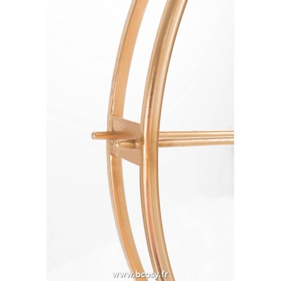 J-Line horloges murales Jolipa Jline Horloge Ronde Metal Or Small