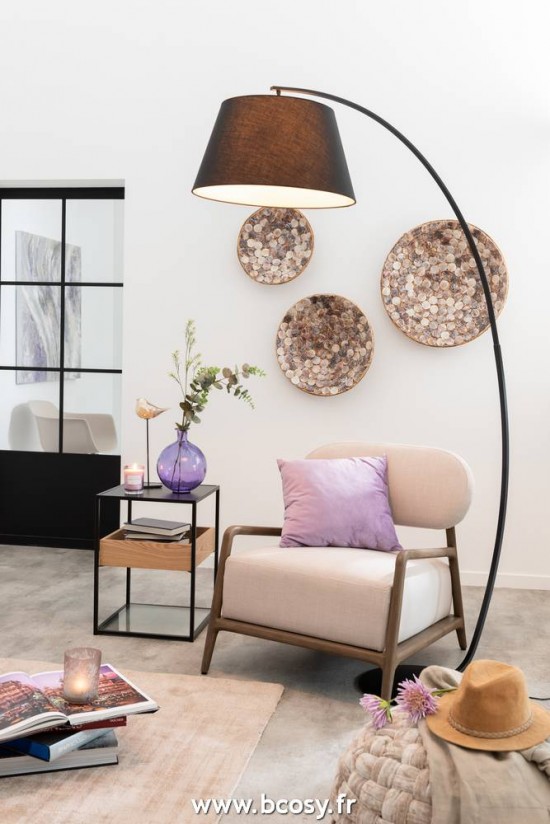 Jolipa Jline Lampe Arrondie Metal Noir