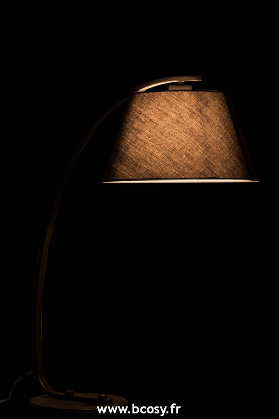 J-Line Éclairage Armatures Luminaires Lampes De Bureau Jolipa Jline Lampe Arrondie Metal Noir