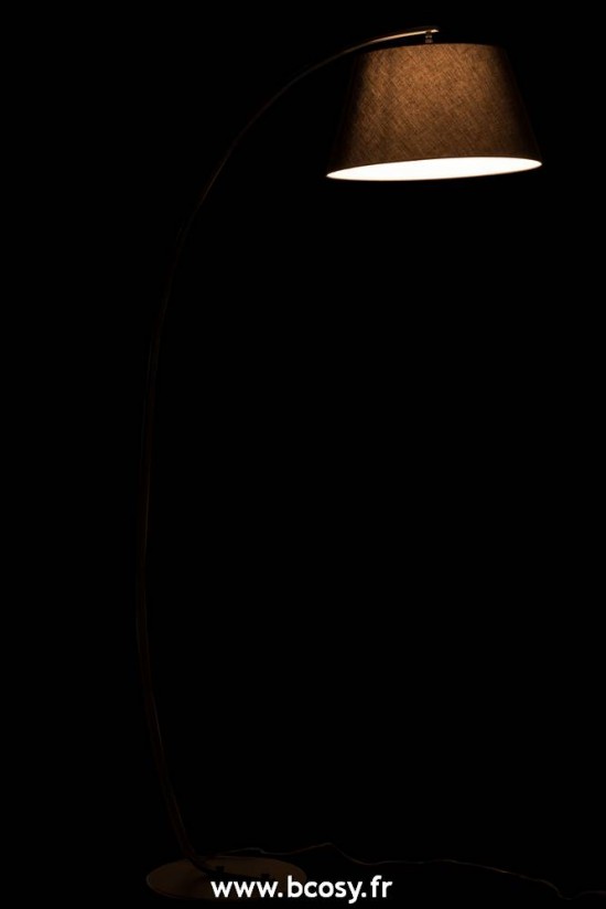 J-Line Lampadaires Lampes Raides Debouts Sur Pied De Sol Jolipa Jline Lampe Sur Pied Arrondie Metal Noir