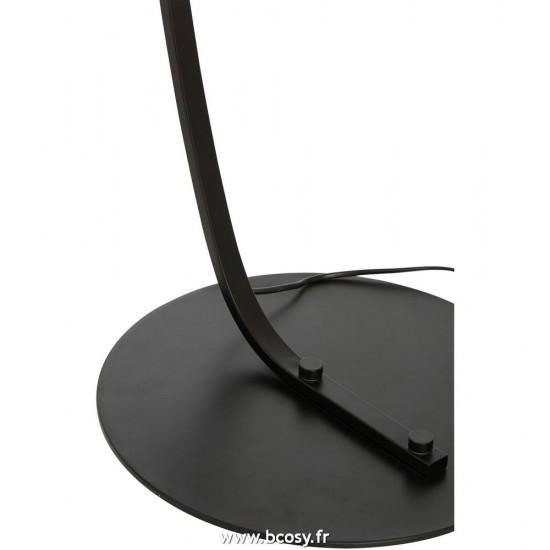 Jolipa Jline Lampe Sur Pied Arrondie Metal Noir