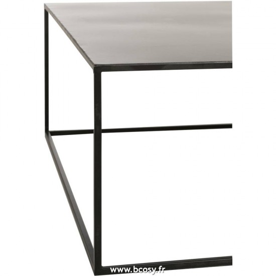 J-Line tables de salon basse Jolipa Jline Table De Salon Carree Metal Noir