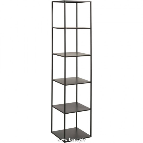 J Line Etagere 6 Niveaux Metal Noir L40xB40xH181 cm Jline 86175 by Jolipa 86175