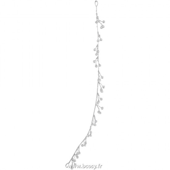 J-Line guirlandes suspendues Jolipa Jline Guirlande Perles Plastique Transparent Argent