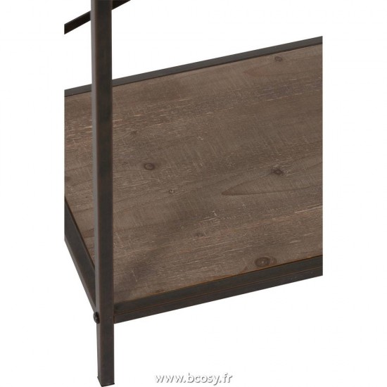 J-Line tables de drapier murales Console Tiroir Compartimente Bois Metal Marron