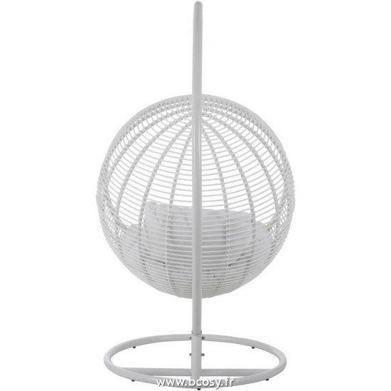 Jolipa Jline Chaise Suspendue Rond Acier Blanc