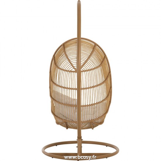 Jolipa Jline Chaise Suspendue Ovale Acier Naturel