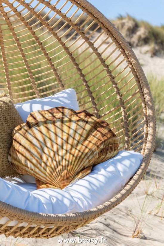 J-Line Silla Colgante Redondo Acero Natural