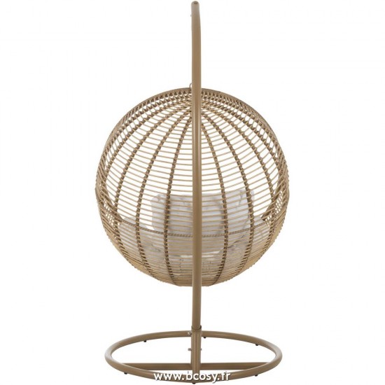 Jolipa Jline Chaise Suspendue Rond Acier Naturel