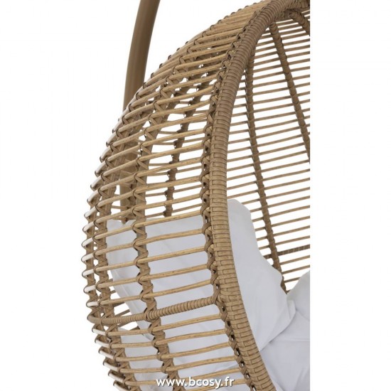 J-Line chaise suspendue oeuf Chaise Suspendue Rond Acier Naturel