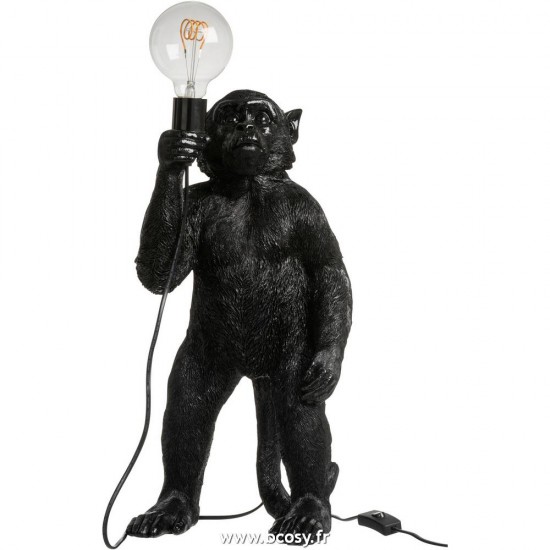 J Line Lampe Singe Debout Resine Noir Jline 94256 by Jolipa 94256