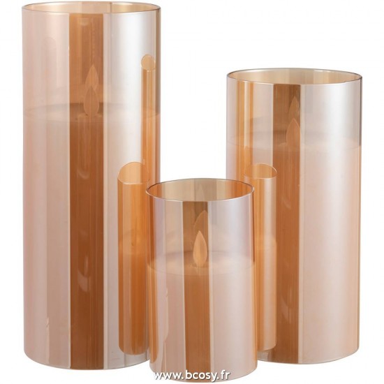 Jolipa Jline Lampe Led Brillante Verre Or Large