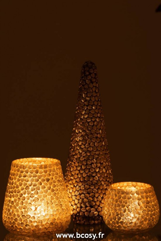 Jolipa Jline Arbre Feuille Verre Argent