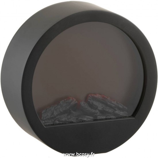 J Line Cheminee Led Ronde Noir 36H Jline 95665 by Jolipa 95665