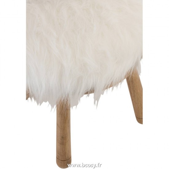 J-Line Chaises pour enfants Chaise Oreille Mouton Bois Naturel