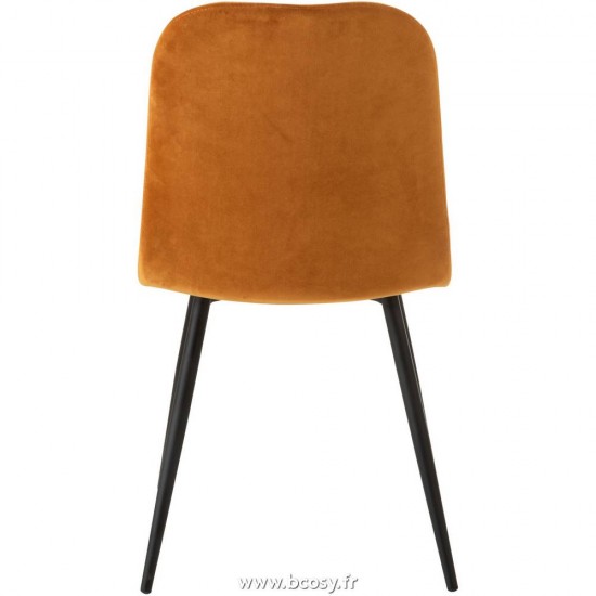 Jolipa Jline Chaise Claire Metal Textile Ocre