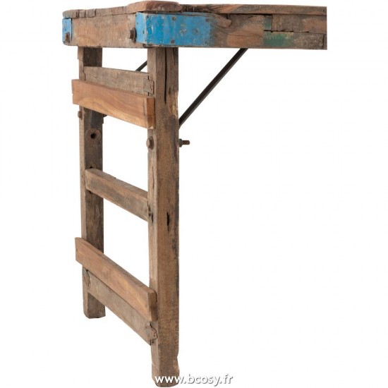 Jolipa Jline Console Vieillie Bois Recycle Marron