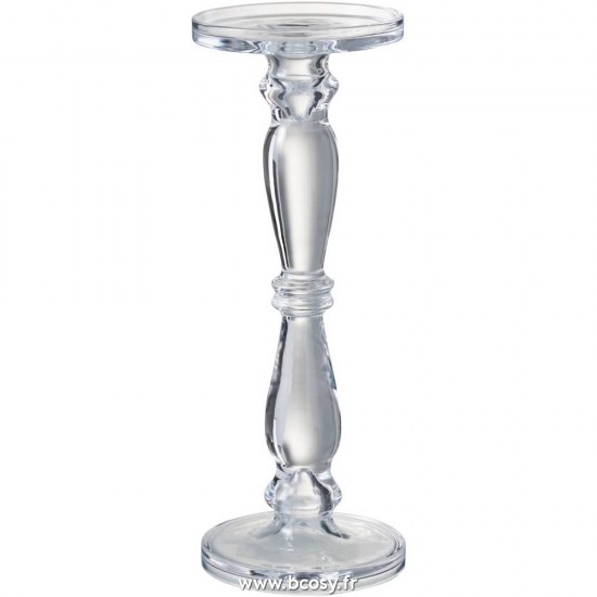 J-Line chandeliers candélabres Jolipa Jline Chandelier Bougeoir Leti Verre Transparent Large