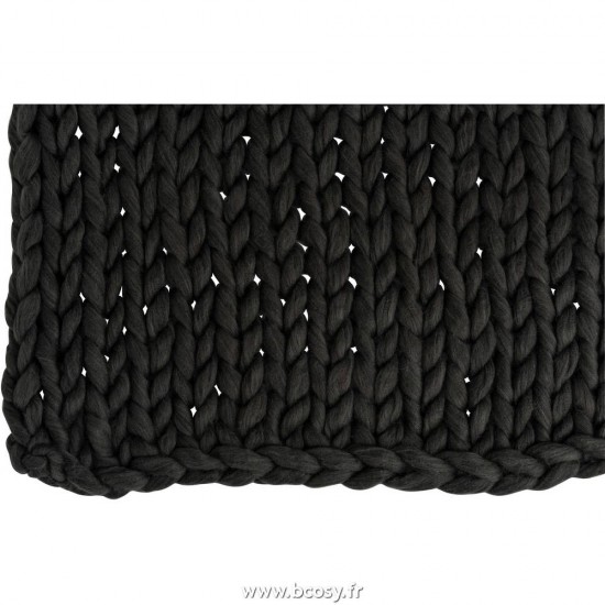 J-Line Jolipa Jline Plaid Tricote Acrylique Gris Fonce