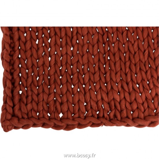 J-Line Jolipa Jline Plaid Tricote Acrylique Rouge