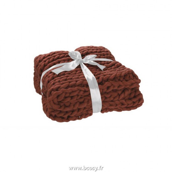 J Line Plaid Tricote Acrylique Rouge Jline 98205 by Jolipa 98205