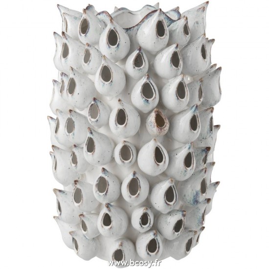 J-Line vases Jolipa J Line Jline Vase Anemone Haut Ceramique Bleu Large